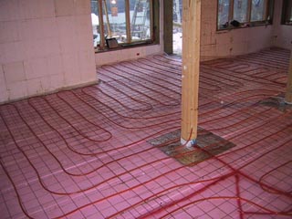 Infloor Heating Tubes in Basement