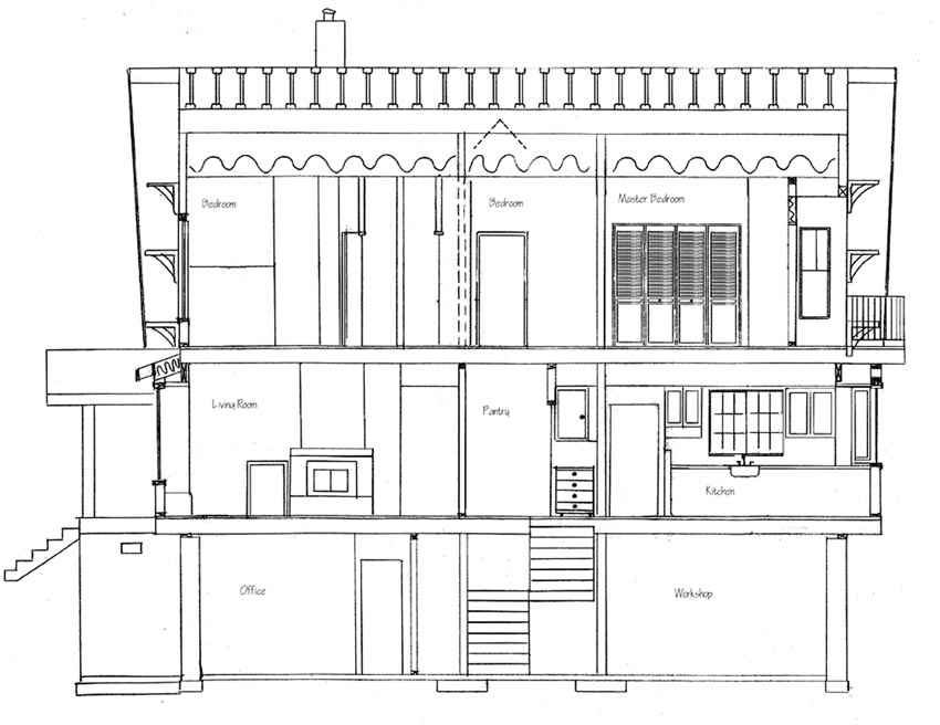 transverse house cross section